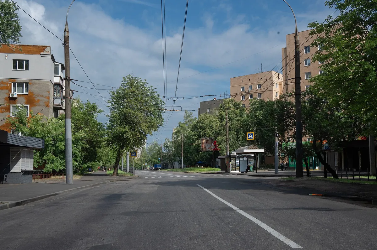 Улица Деревянко в Харькове, проезжая часть