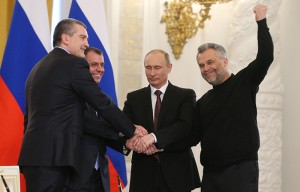 Подписание Договора между РФ и Республикой Крым о принятии в РФ Республики Крым и образовании в составе РФ новых субъектов.